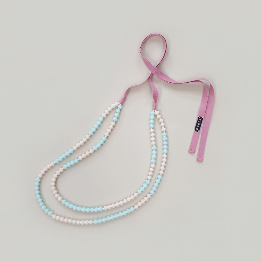 [ 샘플세일 ] Cotton Candy Crystal Necklace