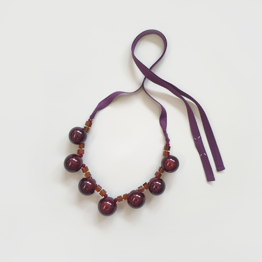 [ B급 Sample SALE ]  Purple Wine Necklace